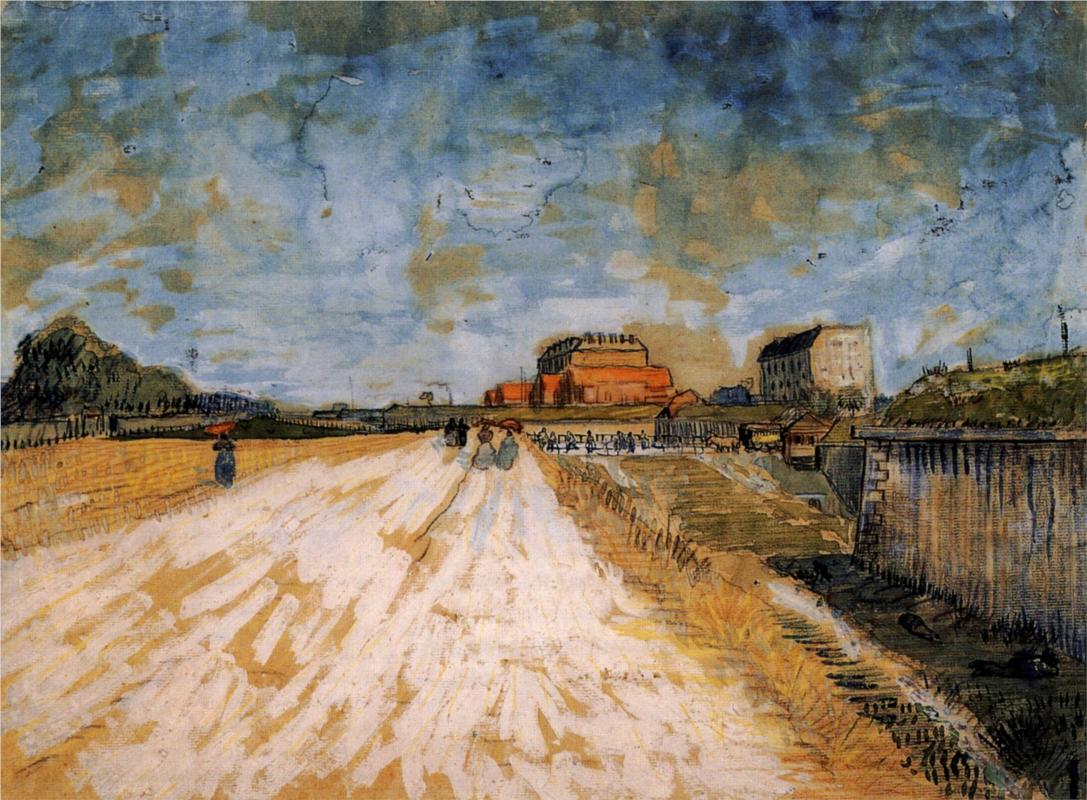 Road Running Beside the Paris Ramparts - Van Gogh Painting On Canvas